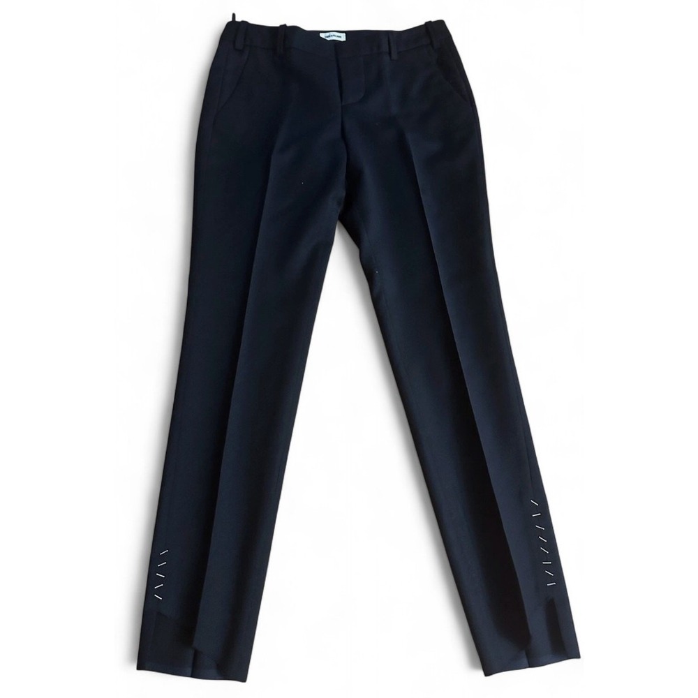 ZADIG & VOLTAIRE Prune Agrafes Trouser Pants Metal Staples Accent Black Sz 34/2 - Picture 2 of 7